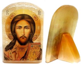 Икона из селенита 2 "Иисус Спаситель" 