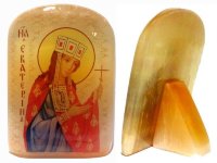 Именная икона из селенита "Екатерина Великомученица"
