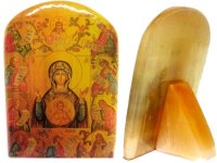 Икона из селенита "Божией Матери Курская Коренная"