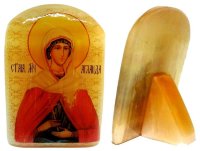 Именная икона из селенита "Святая Аглаида Римская"