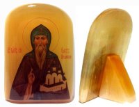 Именная икона из селенита "Олег Брянский"
