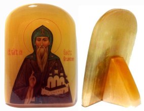 Именная икона из селенита "Олег Брянский" 
