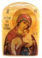 Икона из селенита "Божией Матери Чаша Терпения"