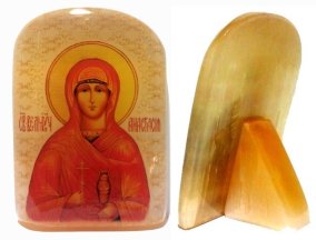 Именная икона из селенита "Святая Великомученица Анастасия" 