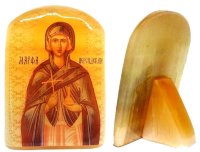 Именная икона из селенита "Святая марта Марфа"