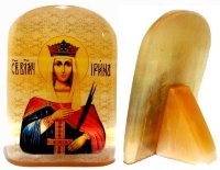 Именная икона из селенита "Святая Великомученица Ирина"