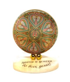 Изделие из селенита на подставке № 6 "Мандала" 