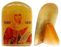 Именная икона из селенита "Святая мученица Клавдия"