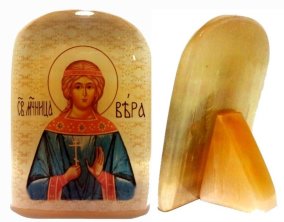 Именная икона из селенита "Святая Мученица Вера" 