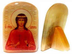 Именная икона из селенита "Святая Мученица Вероника" 
