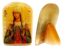 Именная икона из селенита "Святая мученица Фекла"
