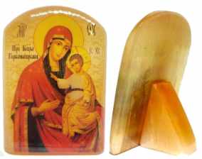 Икона из селенита "Божией Матери Гербовецкая" 