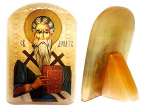 Именная икона из селенита "Святитель Донат Еврийский епископ" 