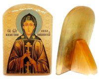 Именная икона из селенита "Святая Анна Кашинская"