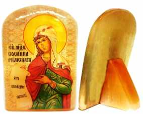 Именная икона из селенита "Мученица Сосанна Римская" 