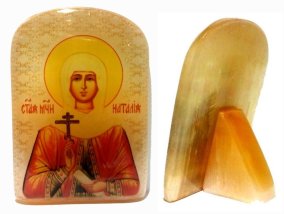 Именная икона из селенита "Святая Мученица Наталья" 