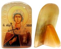 Именная икона из селенита "Святая Мученица Зоя"