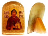Именная икона из селенита "Даниил Московский"