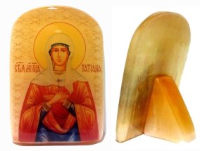 Именная икона из селенита "Святая Мученица Татьяна" 