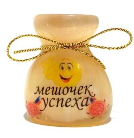 Сувенир из селенита "Мешочек успеха" 