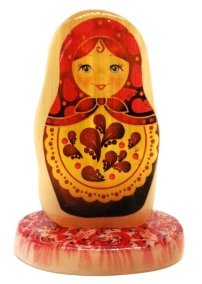 Сувенир из селенита на подставке "Матрёшка № 1" 