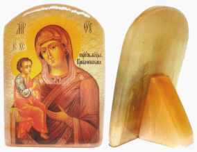 Икона из селенита "Божией Матери Гребневская" 