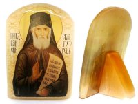 Именная икона из селенита "Святой Паисий Святогорец"