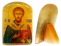 Именная икона из селенита "Святой Стахий Апостол"