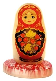 Сувенир из селенита на подставке "Матрёшка № 9" 