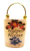 Сувенир из селенита "Ведёрко веселья"