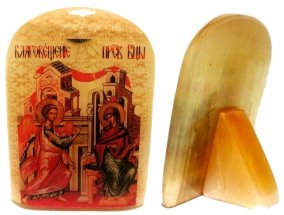 Икона из селенита "Благовещение Пресвятой Богородицы" 