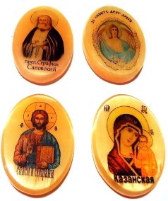 Икона овальная на липучке (ассортимент) 