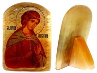 Именная икона из селенита "Святая Христина (Кристина)"