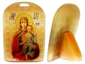 Икона из селенита "Божией Матери Благодатное небо" 
