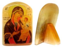 Икона из селенита "Грузинская икона Божией матери"