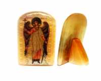 Малая икона из селенита 50*35 "Ангел Хранитель 2"