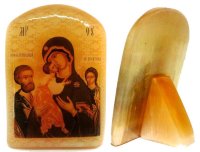 Икона из селенита "Икона Богородицы трёх радостей"