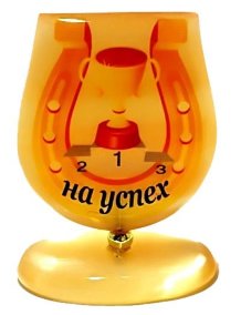 Изделие из селенита - подкова пожелания "На успех" 