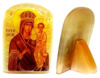 Икона из селенита "Икона Пресвятой Богородицы Призри на смирение"