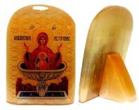 Икона из селенита "Божией Матери Живоносный источник"
