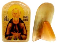 Именная икона из селенита "Святой Иосиф"