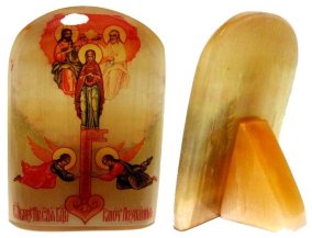Икона из селенита "Божией Матери Ключ Разумения" 