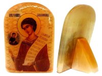 Именная икона из селенита "Святой Роман"