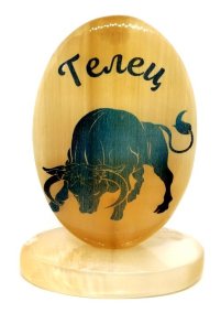 Знаки зодиака овальные на подставке 2"Телец" 