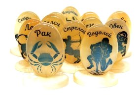 Знаки зодиака овальные на подставке комплект 12 шт 