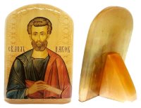 Именная икона из селенита"Икона апостола Иакова Алфеева"