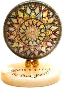 Изделие из селенита на подставке № 5 "Мандала" 