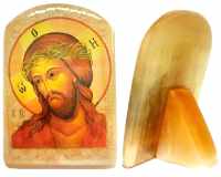 Икона из селенита "Иисус Христос в терновом венце"