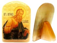 Именная икона из селенита "Св. Адам"