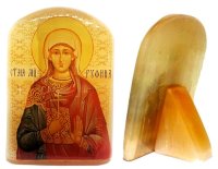 Именная икона из селенита "Св. Мц. Руфина"